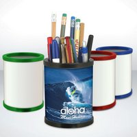 Stifteköcher mit 4-Farbdruck mit Werbung