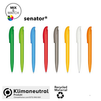 Senator Kugelschreiber Challenger Matt recycled in eigenem Design bedruckbar als Werbemittel