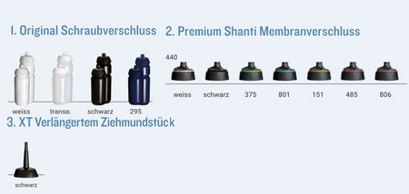 Deckel und Farbvarianten Sporttrinkflasche Shiva-02 500ml