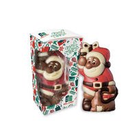 Schokoladen Weihnachtsmann in bedruckbarer Werbebox