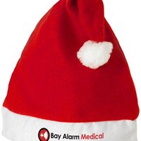 Weihnachtsmütze in rot mit Firmenlogo oder Werbedruck