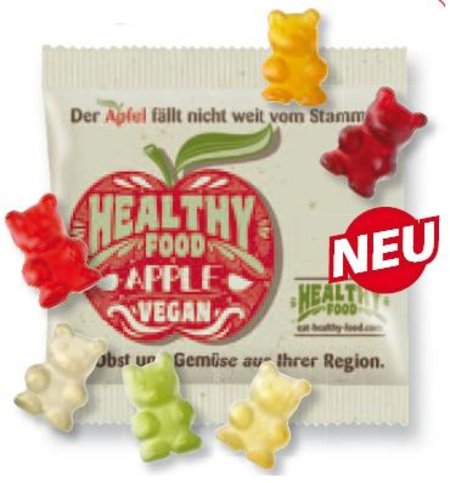 Vegane Gummibärchen im Werbetütchen