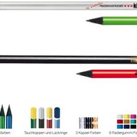 Bleistift schwarz mit Logo oder Werbedruck
