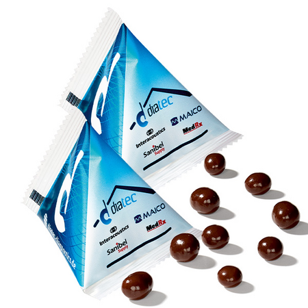 Werbe-Pyramide Schoko-Espressobohnen mit Logo 