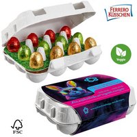 Ferrero Küsschen Eier im 12er Ostereier-Karton mit Werbung