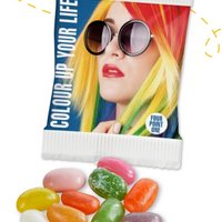 American Jelly Beans mit Werbung oder Logo, Werbetütchen