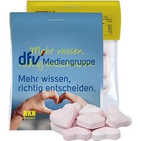Brause Herzen Mix Erdbeere und Wildkirsche 15g Express Midi-Tüte mit Werbereiter mit Logo