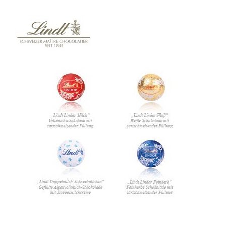 Füllung Christmas Paperbox Lindt Minis mit Logo