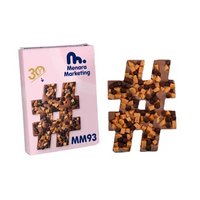 Hashtag Schokolade mit Werbedruck