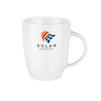 Kaffeebecher Elektra White mit Logo