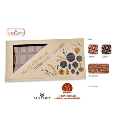 Schokolade 100g im Karton mit Logo
