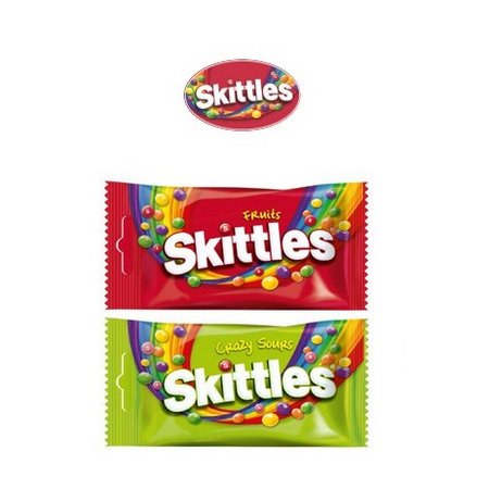 3D Präsent Haus mit Skittles mit Logo