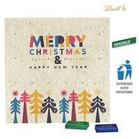 Täfelchen Adventskalender Eco Papierblister Lindt mit Logo