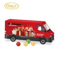 3D Adventskalender Transporter mit Fairtrade Milchschokolade mit Logo