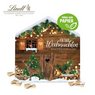 Adventskalender Weihnachtshaus exklusiv Lindt Schokoladentäfelchen mit Logo