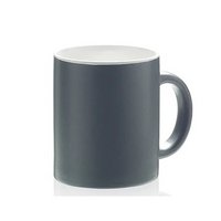 Keramikbecher Oxford 36cl Matt Grau-Weiß mit Logo