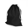Baumwolltasche Delhi mit Zuziehkordel schwarz mit Logo
