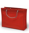 PP-Tasche London rot 25 x 20 x 8 cm silberne Tragekordel und eigenem Logo