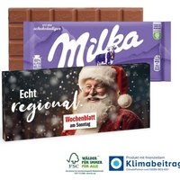 Schokolade von Milka 100g mit Logo