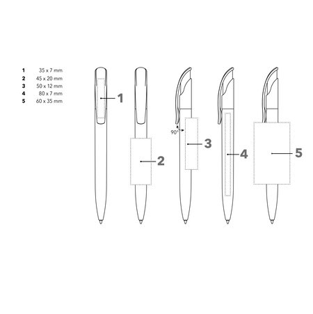 Senator Kugelschreiber Challenger Frosted Druckfläche mit Logo