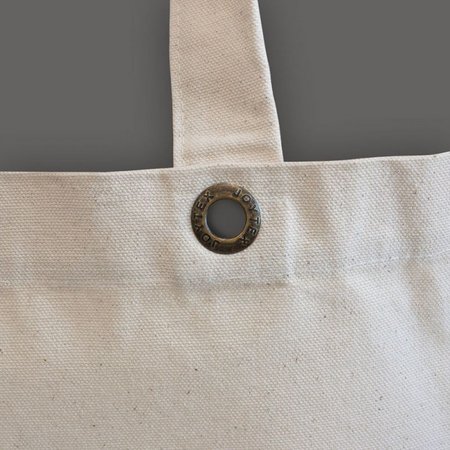 Detail Macau Baumwolltasche natur 40 x 40 x 7 cm mit kurzen Henkeln mit Logo