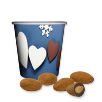 Schokomandeln mit Zimt 40g im Snackbecher mit Logo