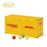 3D Adventskalender Container mit Fairtrade Milchschokolade mit Logo