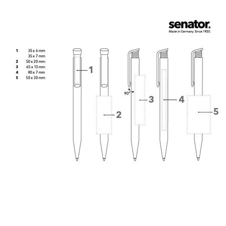 Senator Kugelschreiber Super-Hit clear Druckfläche