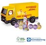 3D Präsent LKW 6 Stück ca. 48g Milka Kugeln und ein Milka Weihnachtsmann ca.15g mit eigenem Logo