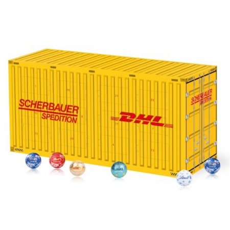 3D Adventskalender Lindt Container Organic mit eigenem Logo bedrucken