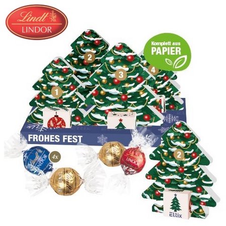 3D Adventskalender Weihnachtswald Lindt mit Logo