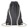 Event-Bag Rucksack 21 x 29 cm aus Baumwolle stahlgrau  als Werbegeschenk