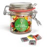 Fruchtkaramellen im Nostalgie Glas mit Logo