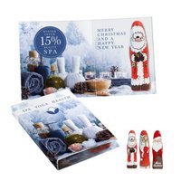 Süßes Briefchen Mini Schoki-Weihnachtsmännchen mit Logo