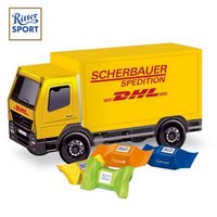 3D Präsent LKW mit Ritter SPORT Schokowürfel mit Logo