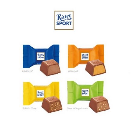 Füllvarianten 3D Präsent Schiff mit Ritter SPORT Schokowürfel