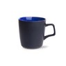 Keramikbecher BARREL SUPREME schwarz/reflexblau mit individueller Werbung
