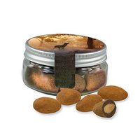 Schokomandeln mit Zimt 80g in Mini Sweet Dose mit Logo