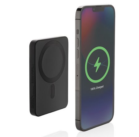 Ladung Magnetix 5.000mAh magnetische Powerbank aus RCS recycel. ABS mit Logo