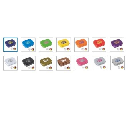 Kleine Blechdose 62 x 50 x 17 mm als Werbeartikel