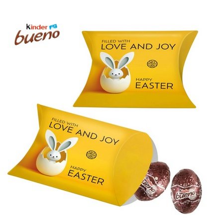 Promo-Kissenverpackung Kinder Bueno Eier  mit Logo