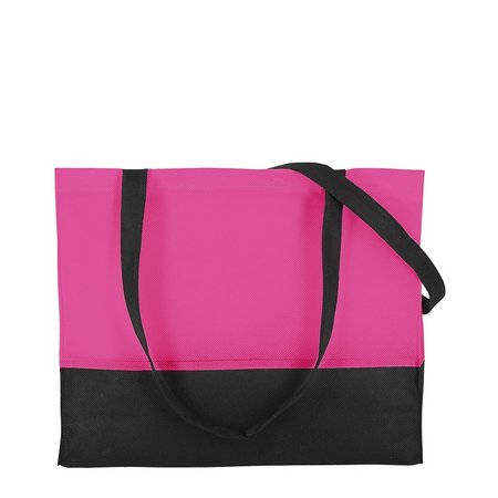 City-Bag ca. 38x29x10 cm pink-schwarz als Werbegeschenk