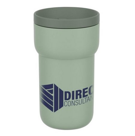 Grüner Mepal Ellipse 275 ml Reisebecher mit Logo