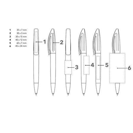 Senator Kugelschreiber Bridge Polished MT Druckfläche für Logo