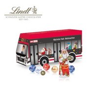 3D Präsent Bus Lindt Minis und Nikolaus mit Logo