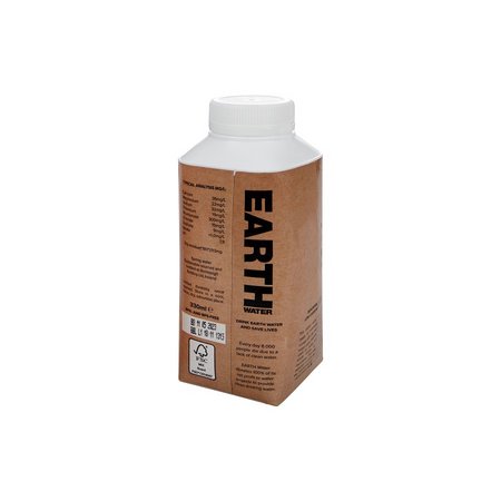 Braunekraft Papp-Wasserflasche Earth Water 330 ml als Werbegeschenk