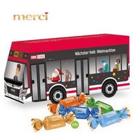 3D Präsent Bus mit Merci Petits mit Logo