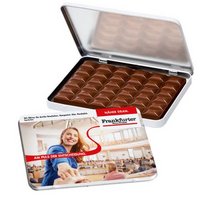 Schokoladentafel 60g in Dekordose bedruckt mit eigenem Logo