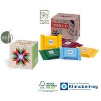 Werbewürfel mit süßer Füllung Ritter Sport Schokotäfelchen mit eigenem Logo