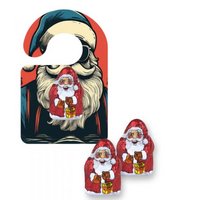 Mini Schoko-Weihnachtsmänner ca. 7g Flyer Mini Hänger mit Logo